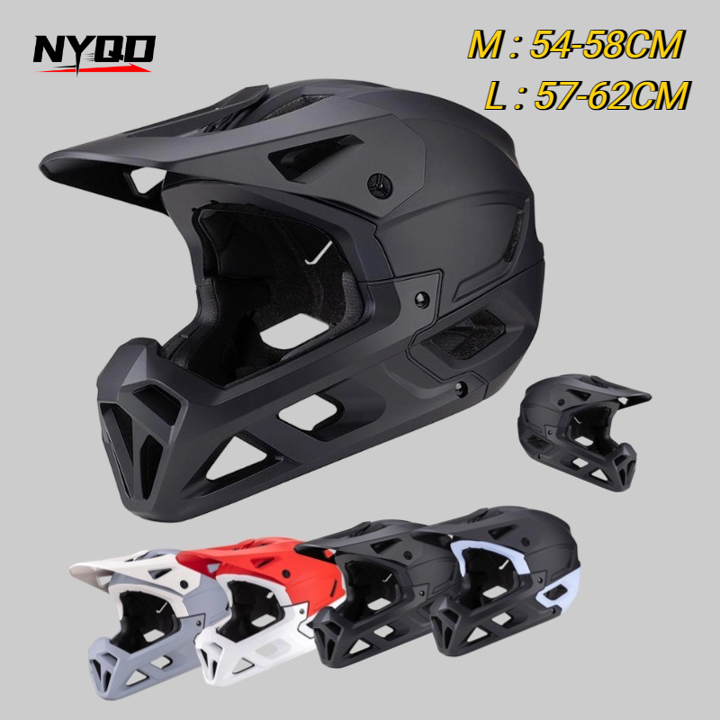 Mountain Biking Full Face Helmet - Adult Racing Downhill MTB Helmet for