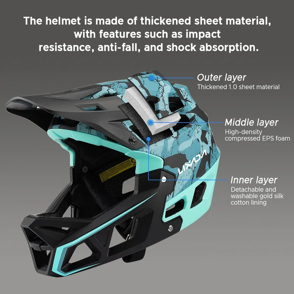 Mountain Bike Safety Cycling G - Mountain Biking Full Face Helmet 评论和价格