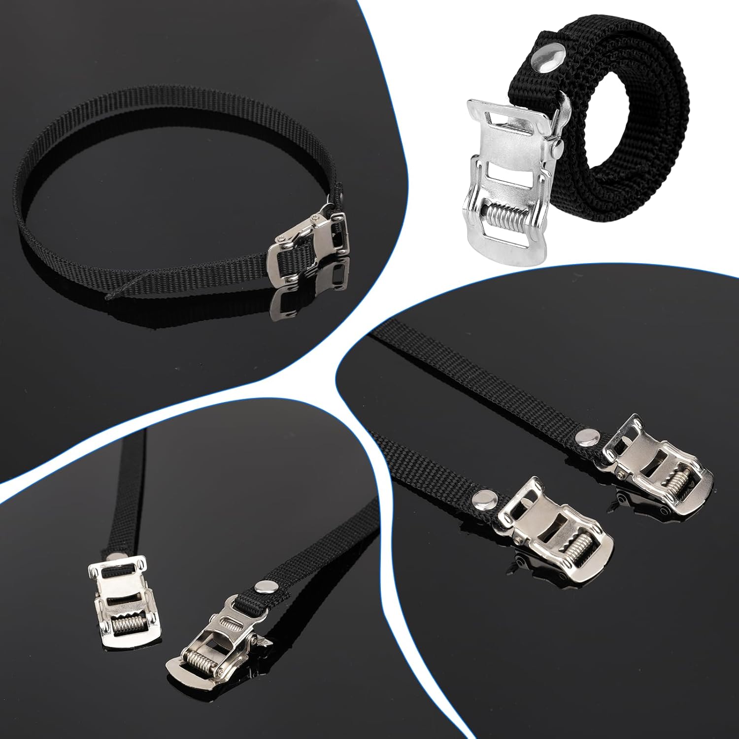 1/2pair Bikes Pedal Toe Straps - Mountain Biking With Dog 评论和价格