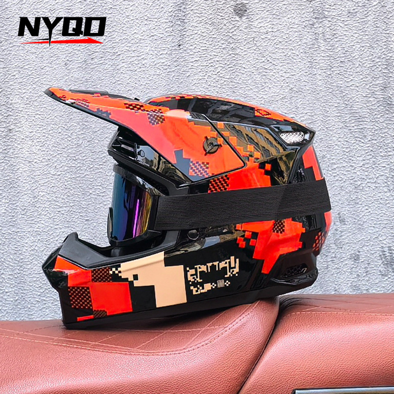 Orz Off-Road Three-Piece Helme - Mountain Biking Full Face Helmet 评论和价格