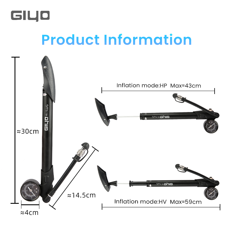 Giyo GS-41P 300psi Bicycle Sho - Shock Pump Suspension 评论和价格