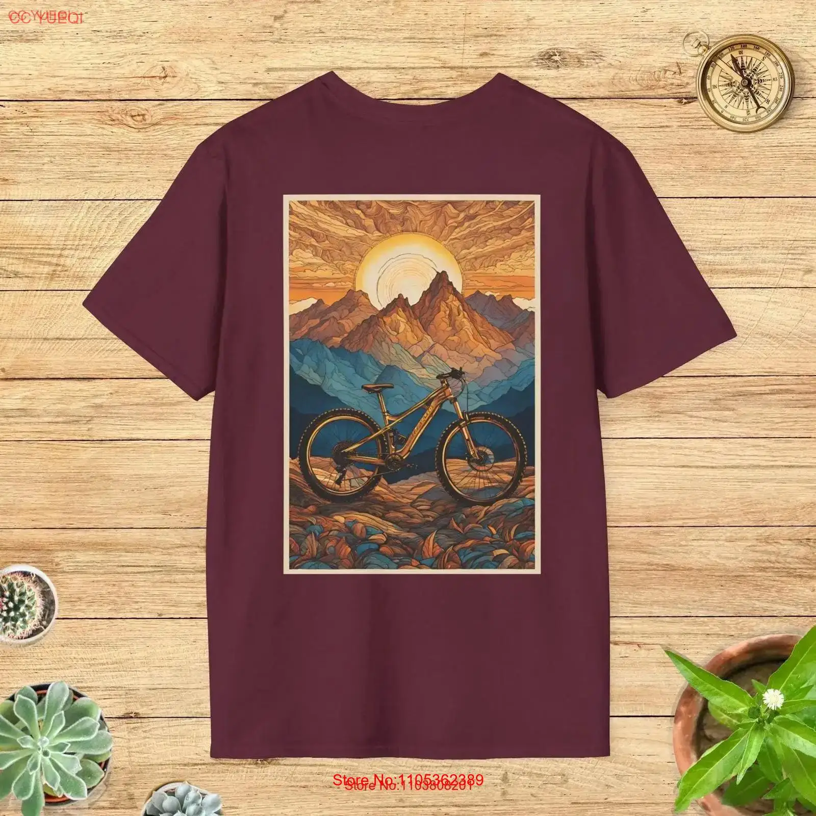 Scenic Mountain Bike Art T Shi - Mountain Biking Extreme 评论和价格