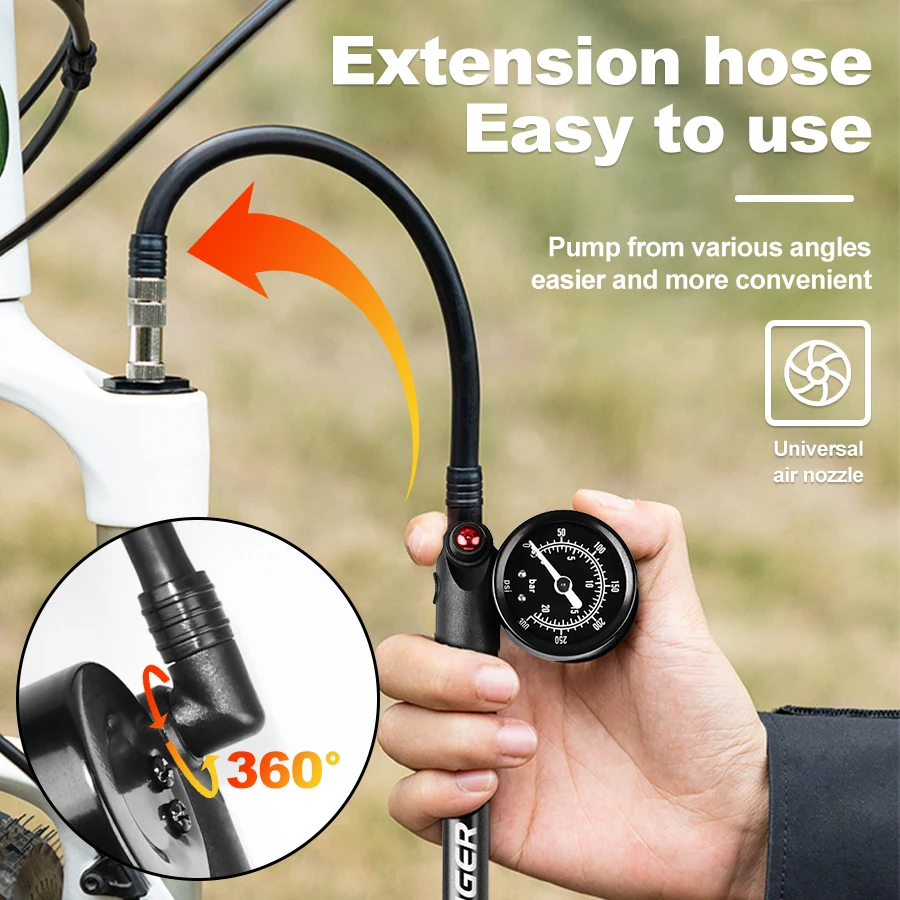 X-TIGER 300psi Bicycle Air Pum - Shock Pump Suspension 评论和价格